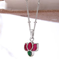 92.5 Silver Kundan Lotus Necklace