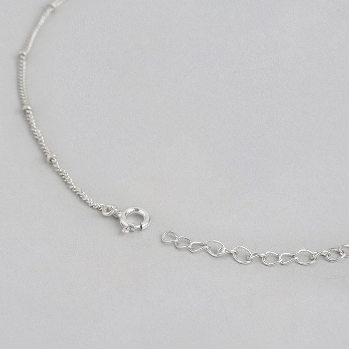92.5 Silver Kundan Lotus Necklace