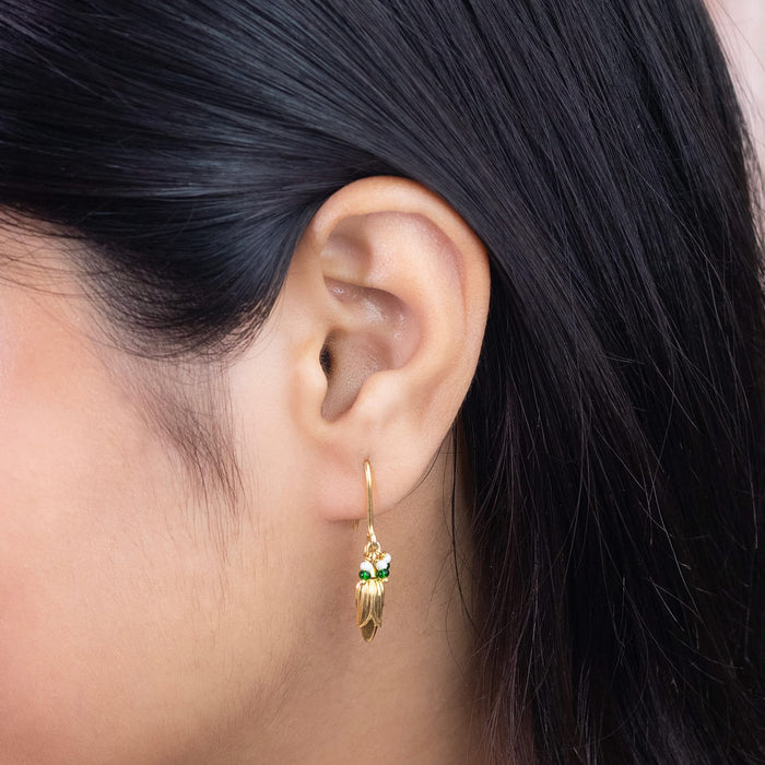 925 Silver Mogra Bud Hook Earrings