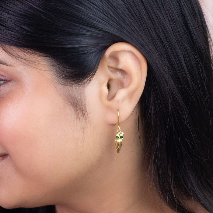 925 Silver Mogra Bud Hook Earrings