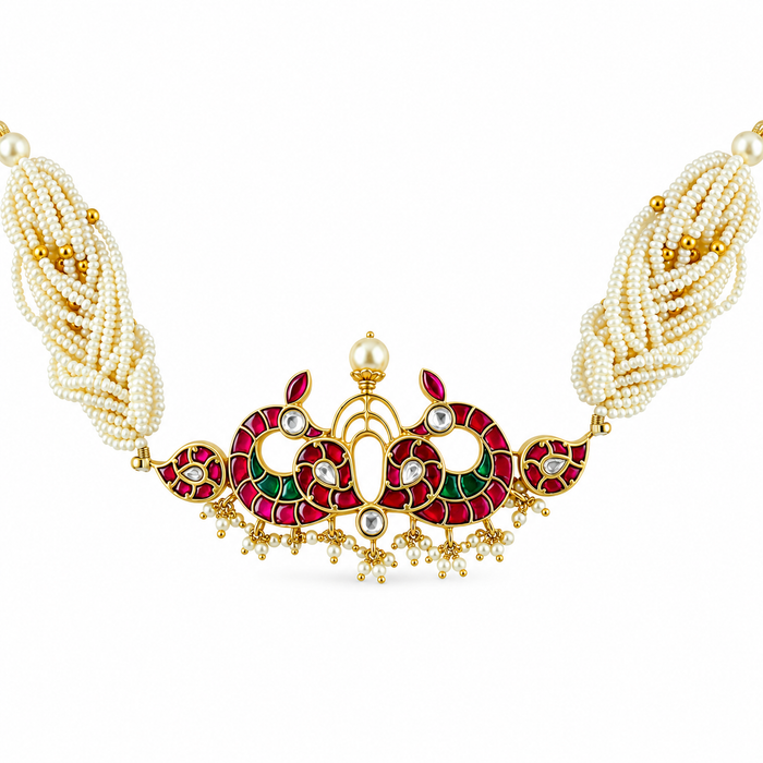 92.5 Silver Peacock choker