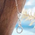 92.5 Silver Round Zircon Necklace