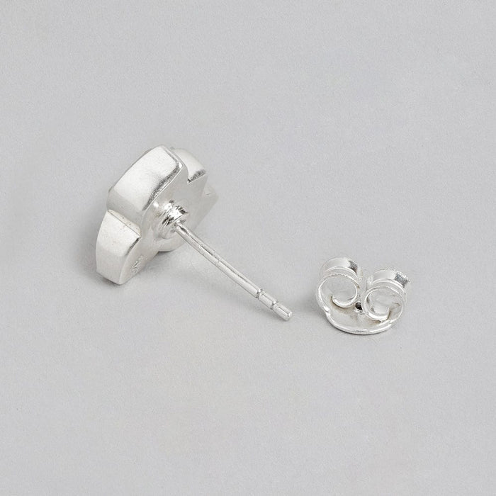 92.5 Silver White Kundan Sacred Stud Earrings