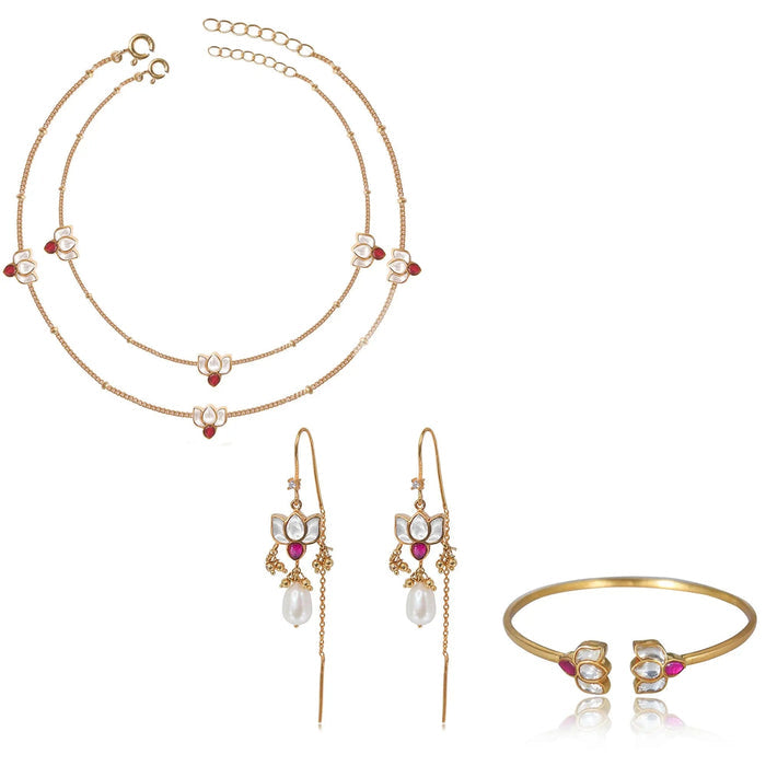 92.5 Silver White Lotus Set