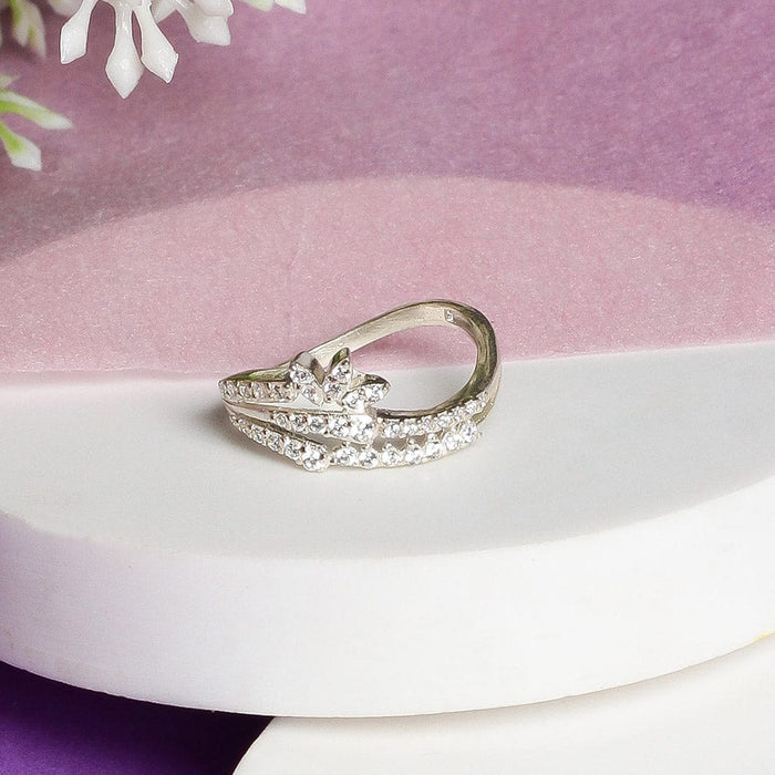 92.5 silver zircon mystic flow ring