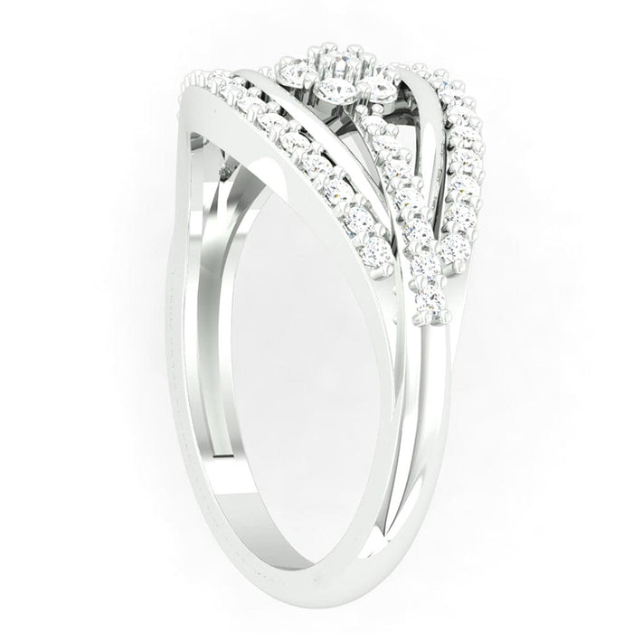 92.5 silver zircon radiant ring
