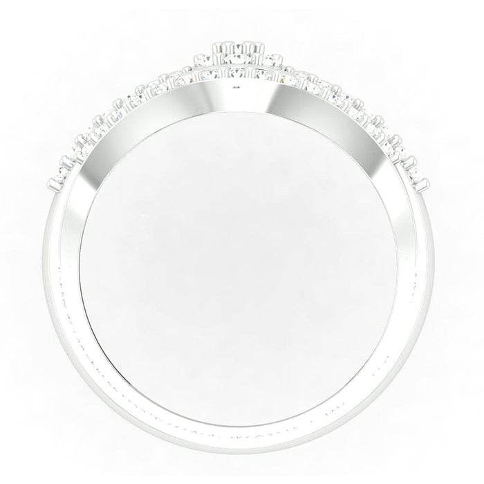 92.5 silver zircon radiant ring
