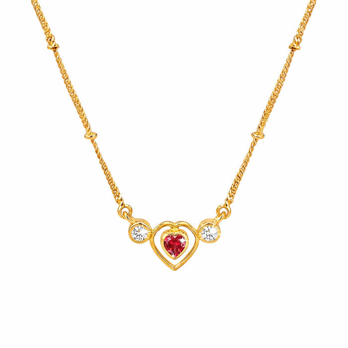 92.5 Sterling Silver 925 Heart story Necklace
