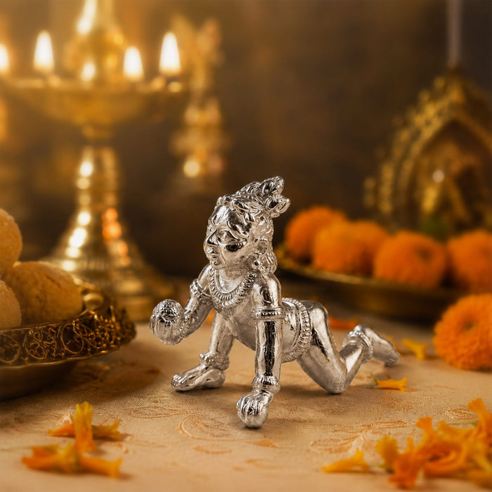 925 Sterling Silver Bal Krishna Idol