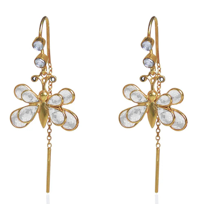 92.5 Sterling Silver Butterfly Sui Dhaga Earrings