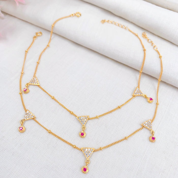 92.5 Sterling  Silver edge anklet