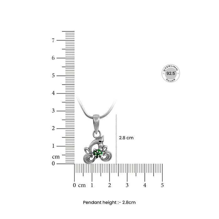 92.5 Sterling Silver Ganesha Charm Pendant