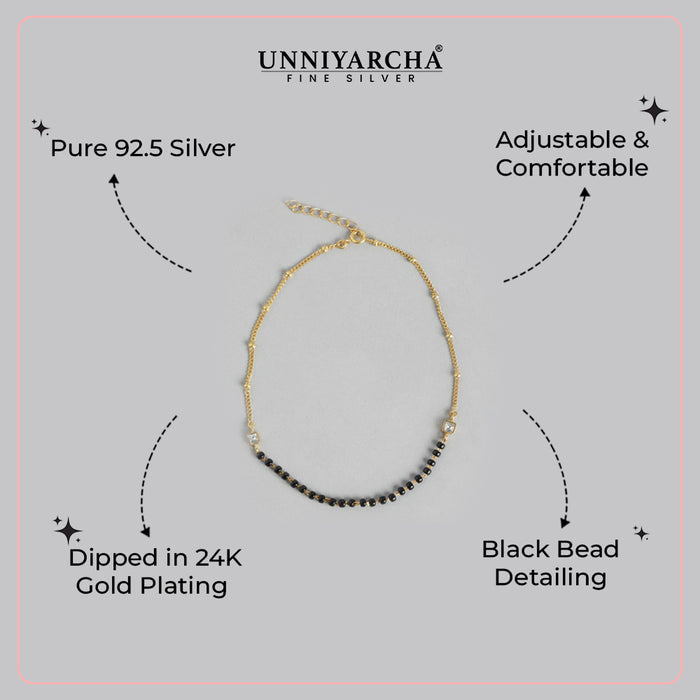92.5 Sterling Silver Gold plated Anklet