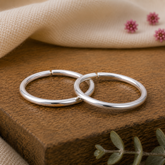 925 Sterling Silver Minimal Toe Ring (Pair)