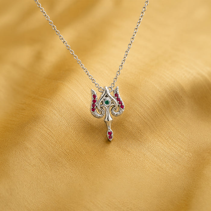 925 Sterling Silver Murugan Trishul Pendant