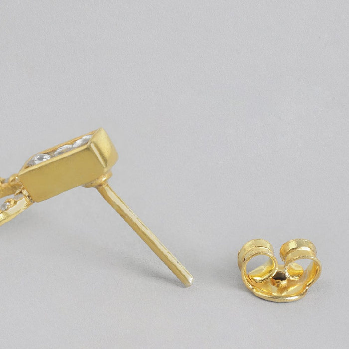 92.5 Sterling Silver Round Zircon Stud Earrings