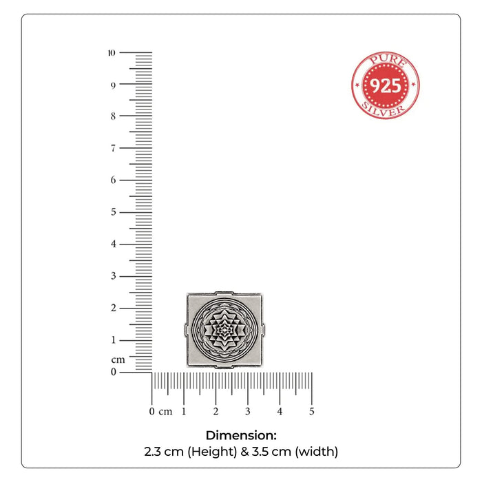 925 Sterling Silver Shree Yantra