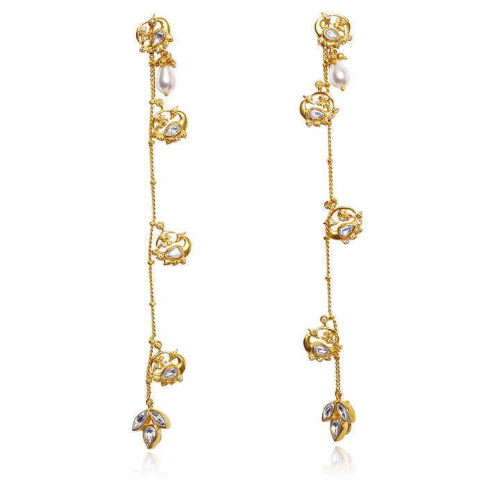 92.5 Sterling Silver Swan Studs With Optional Earchain