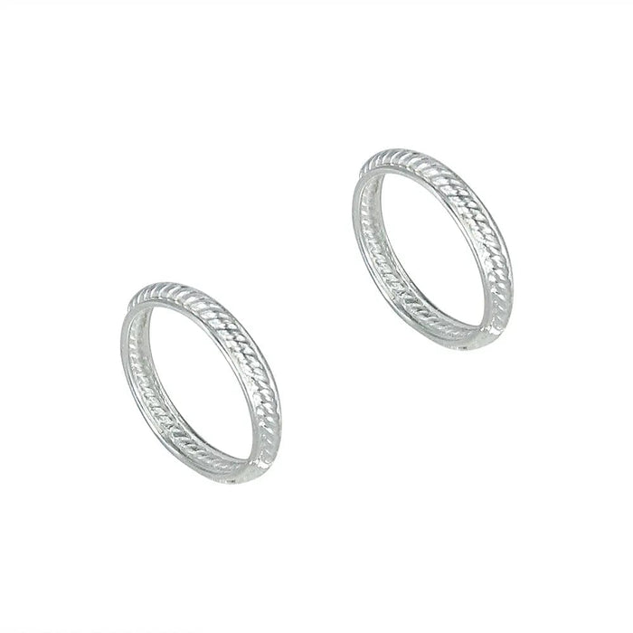 92.5 Sterling Silver Twisted Wire Toe Ring