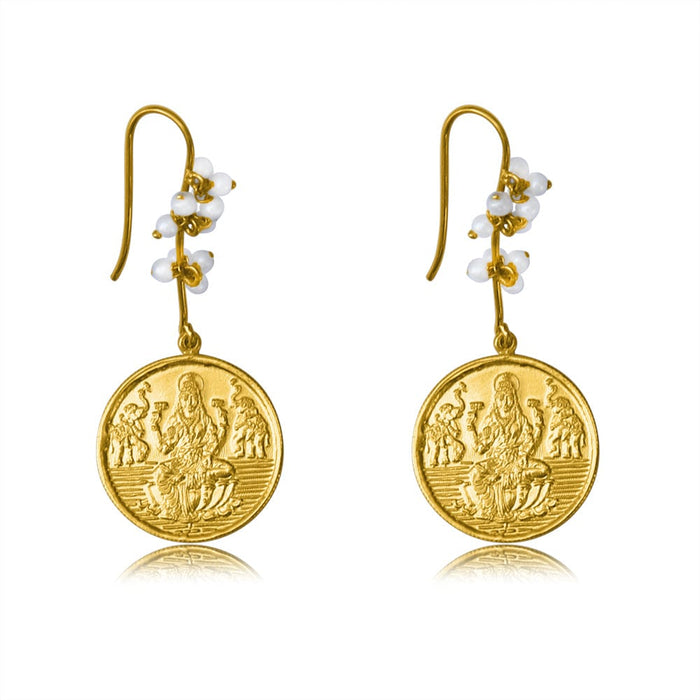 Kuber Coin Pearl Earring
