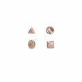 abalone shape studs set