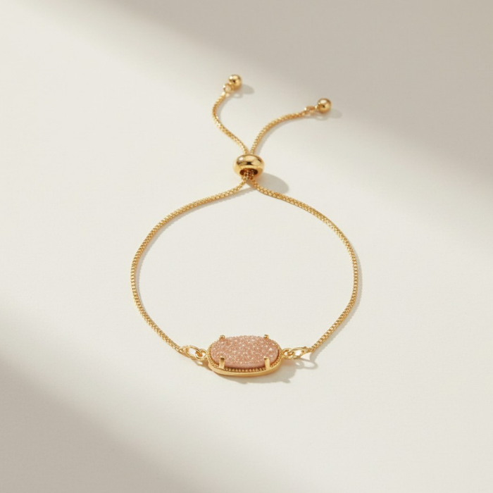adjustable druzy agate bracelet