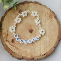 "Be Still" Flower Bracelet