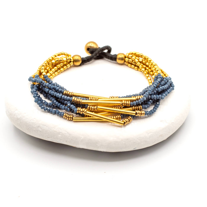 beaded color tube bracelets