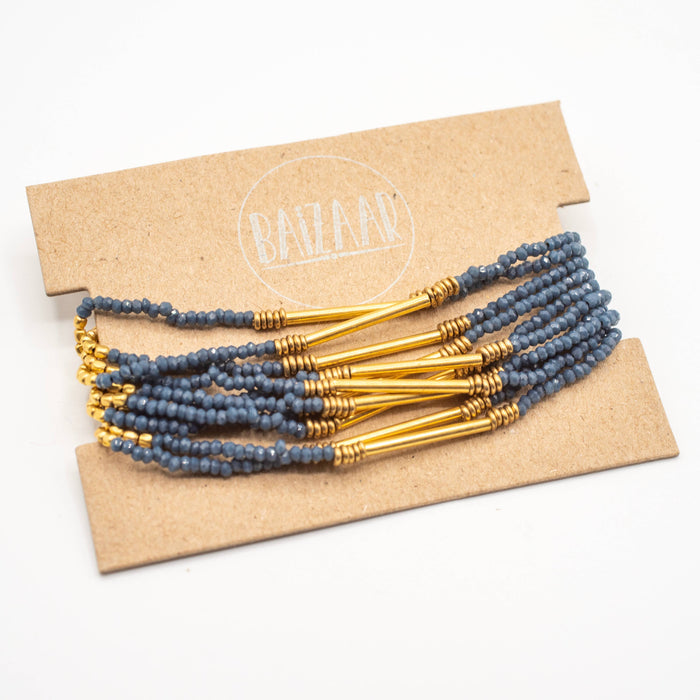 beaded color tube bracelets