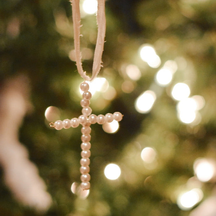 Beaded Cross Ornament