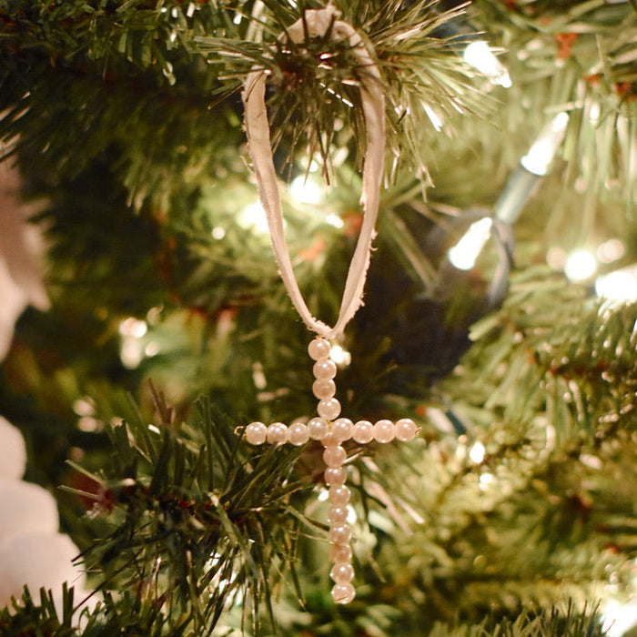 Beaded Cross Ornament