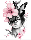 Beautiful Flower Butterfly girl -  DTF TRANSFER Prints
