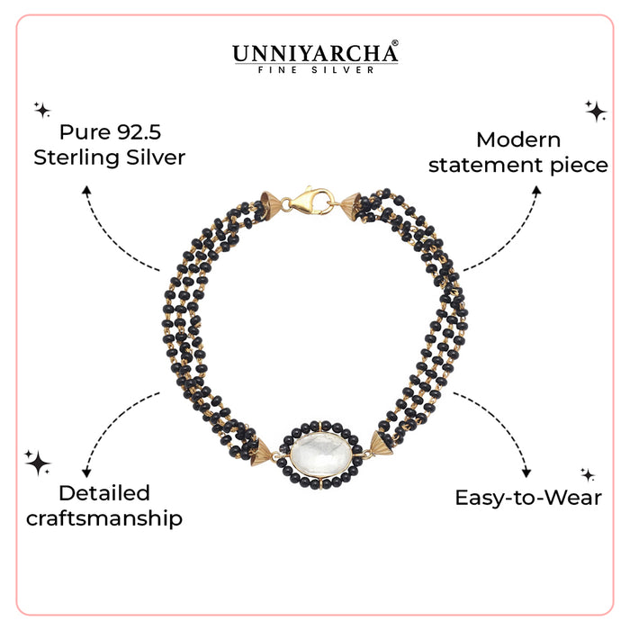 Black beads mangalsutra bracelet