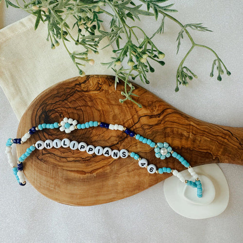 Blue and White Cowgirl Hat Car Charm