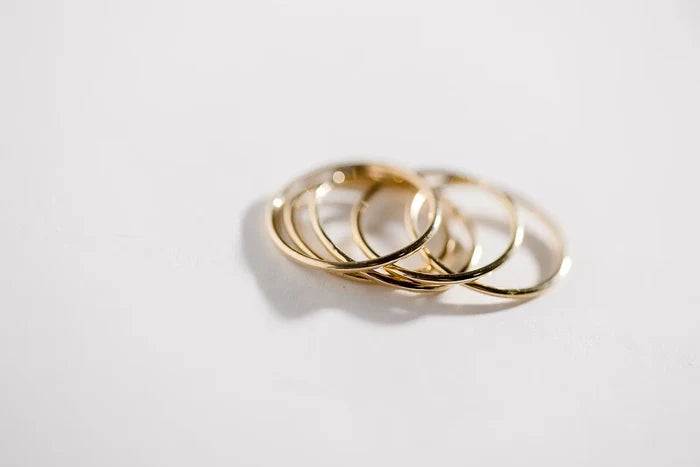 brass smooth stacking ring