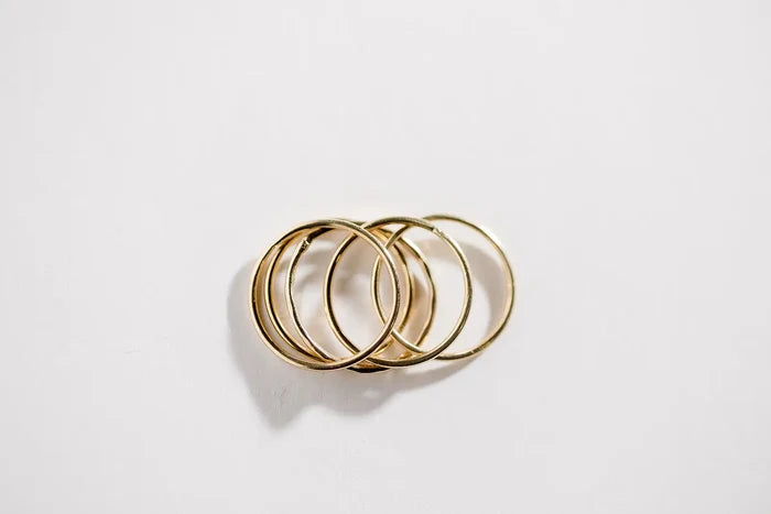brass smooth stacking ring