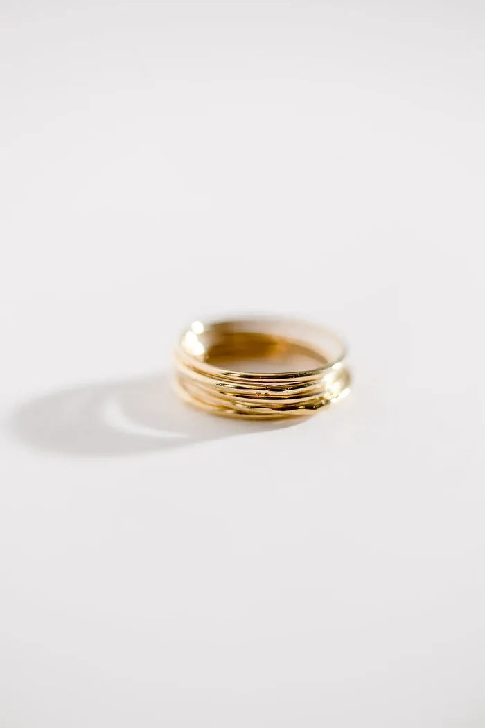brass smooth stacking ring