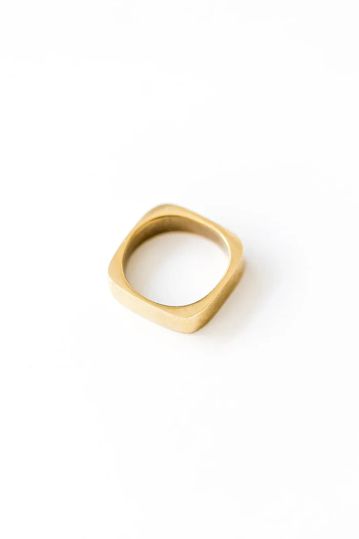 brass square ring II