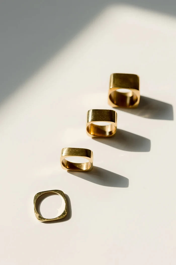 brass square ring II
