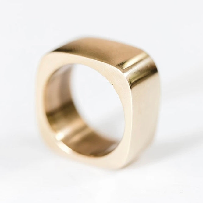 brass square ring III