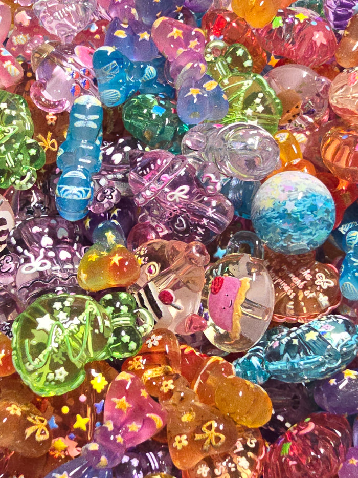 Character Theme Mix Beads-   clear cutesy bead mix