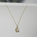 Classic Bubble Letter Initial Necklace