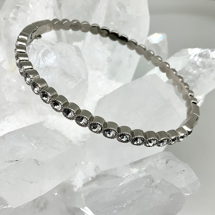 Cluster Crystal Bangle Bracelet