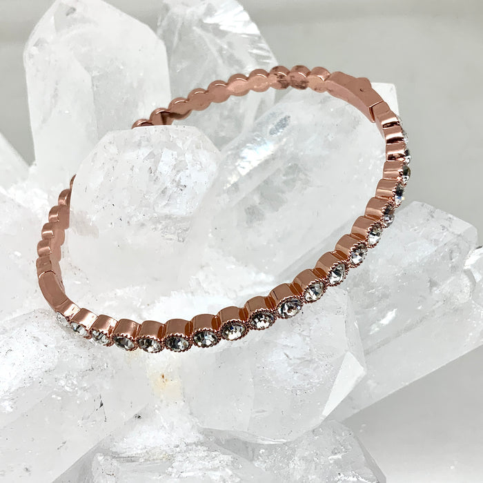 Cluster Crystal Bangle Bracelet