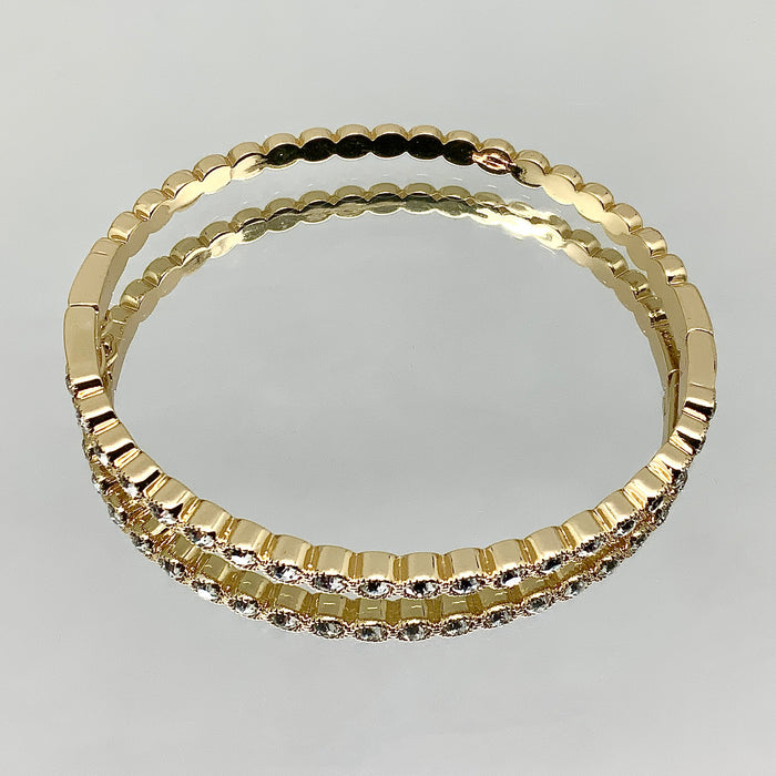 Cluster Crystal Bangle Bracelet