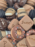 Coffee resin charms
