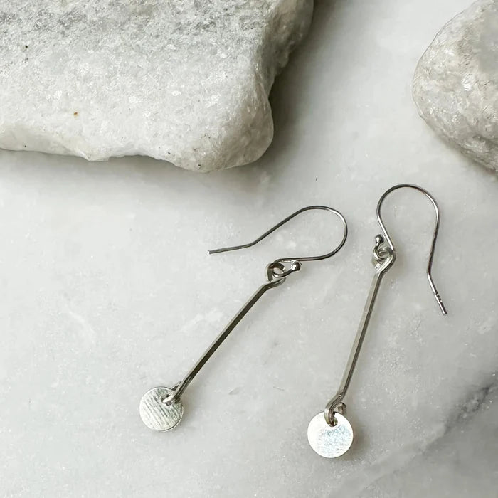 coin bar drop earrings