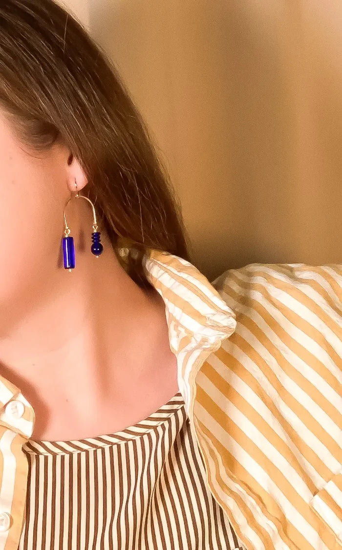 composition swing earrings