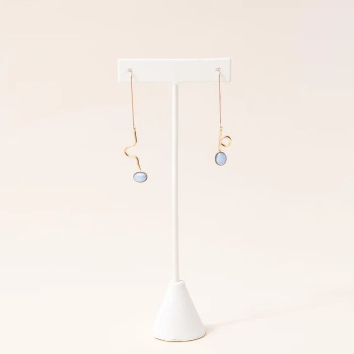 contour drop earrings