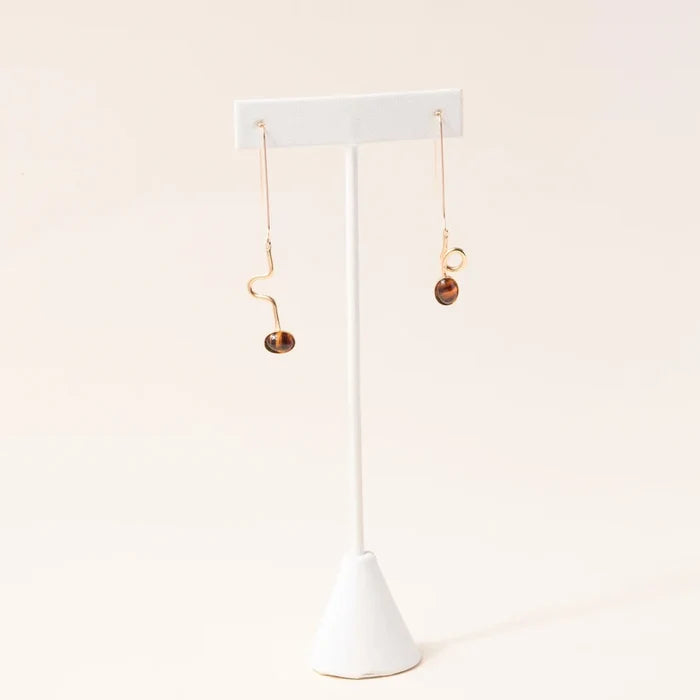 contour drop earrings